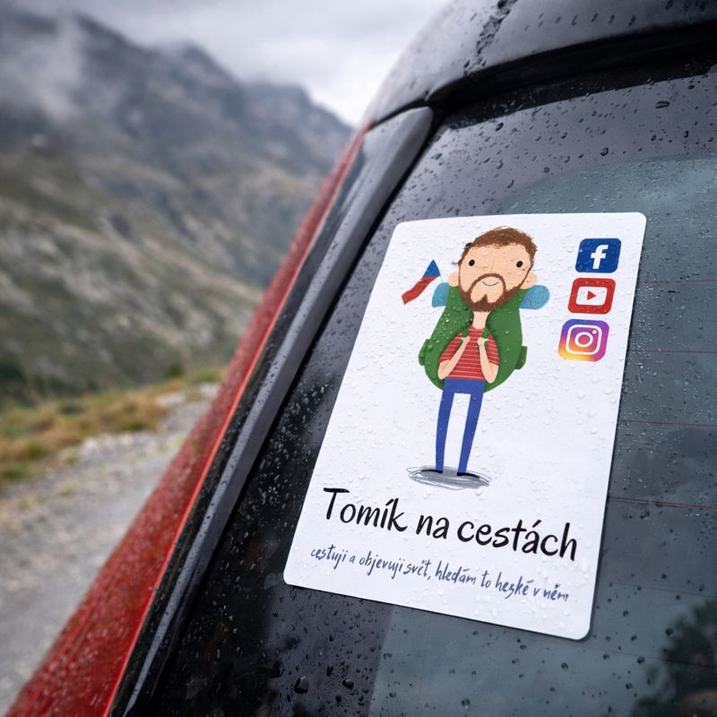 Samolepka Tomík na cestách